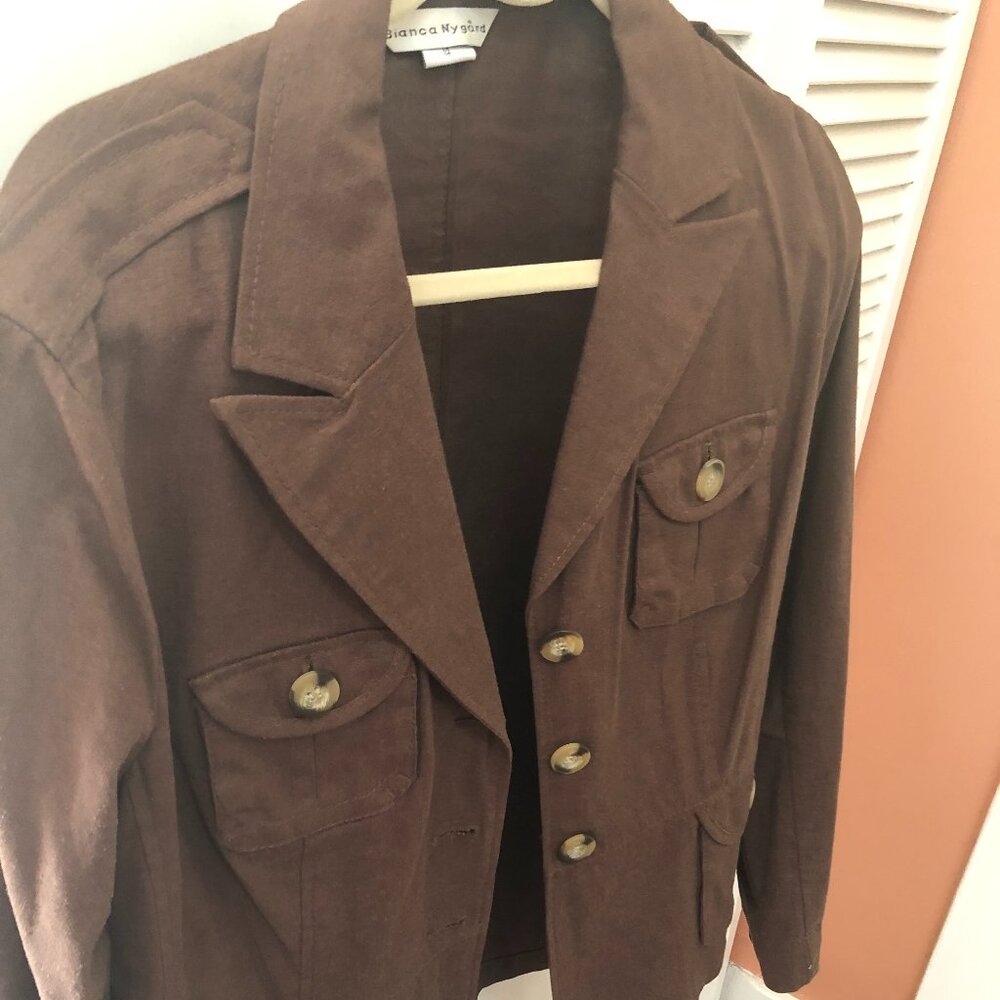 linen- look blazer